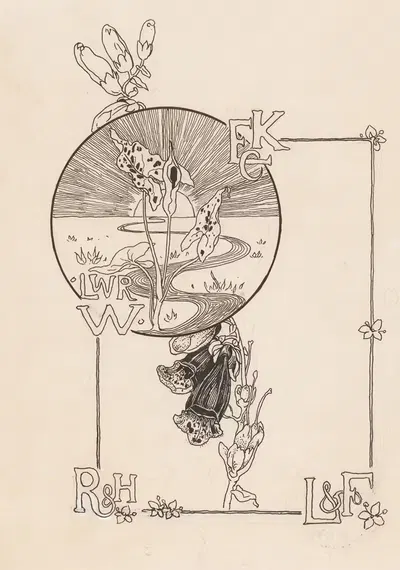 Дизайн обложки для; Кнапперт, Эмили С., Заглядывая в мир растений, 1893 by Виллем Венкебах — digital art print download