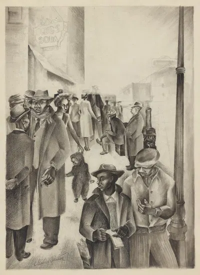 Harlem Street Scene by Charles Henry Alston, 1935-1943 — digital art print download