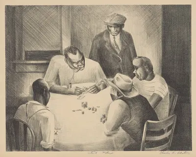 Студенческий покер by Чарльз Генри Олстон, 1935-1943 — digital art print download