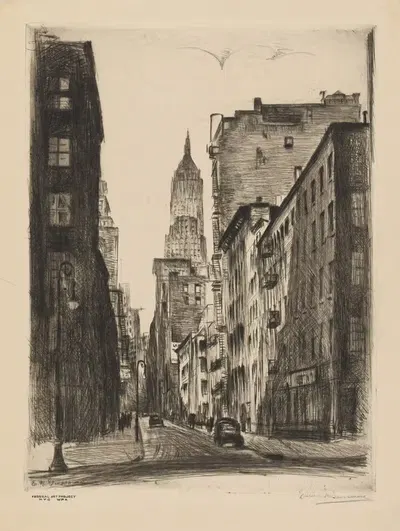 Уличная сцена в Нью-Йорке by Элиас Гроссман, 1935-1943 — digital art print download