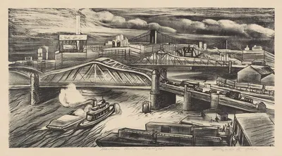 Мосты реки Гарлем by Элизабет Олдс, 1935-1943 — digital art print download