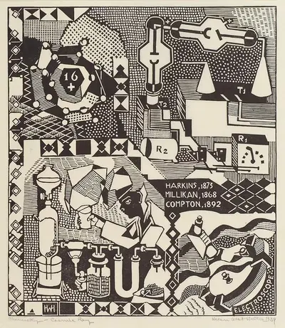 Химия-Космическое излучение by Хелен Уэст Хеллер, 1925 - 1955 — digital art print download