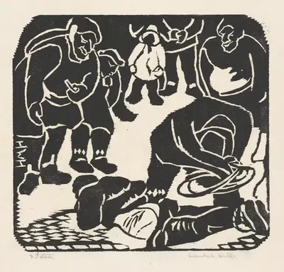 Порка (Прелюдия к линчеванию) by Хелен Уэст Хеллер, 1927 — digital art print download