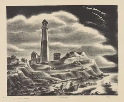 Lighthouse by Hugh Botts, 1935 - 1943 — digital art print download