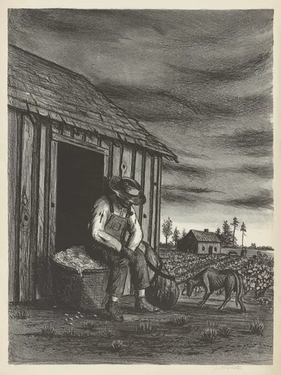Доля с собакой by Джон МаКуиртер, 1935-1943 — digital art print download