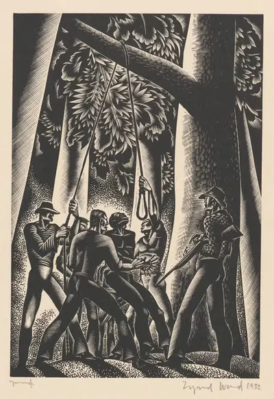 Подготовка к повешению (Линчеванию) by Линд Уорд, 1932 — digital art print download