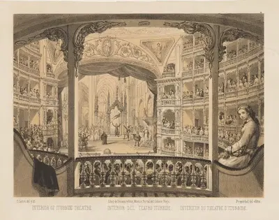 Интерьер театра Итурбиде by Касимиро Кастро, 1850-1859 — digital art print download