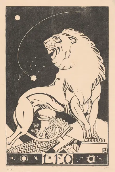 Зодиакальный знак Льва by Анри ван дер Сток, 1880 - 1946 — digital art print download