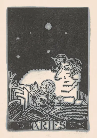 Зодиакальный знак овна by Анри ван дер Сток, 1880 - 1946 — digital art print download