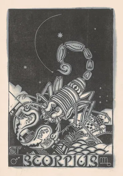 Зодиакальный знак Скорпион by Анри ван дер Сток, 1880 - 1946 — digital art print download