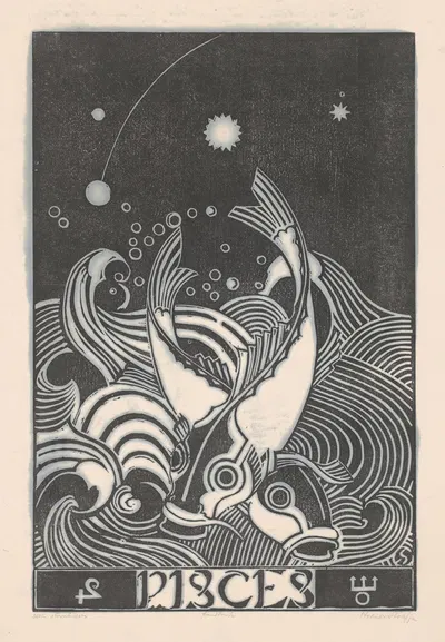 Зодиак Рыбы by Анри ван дер Сток, 1880 - 1946 — digital art print download