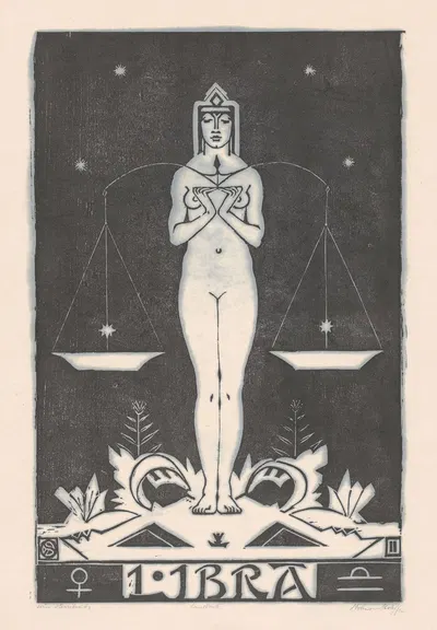 Зодиакальный знак весы by Анри ван дер Сток, 1880 - 1946 — digital art print download