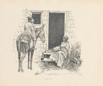 Социальный визит by Дж. Кэмпбелл Филлипс, 1899 — digital art print download