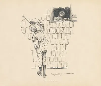 A Southern Valentine. by J. Campbel Phillips, 1899 — digital art print download
