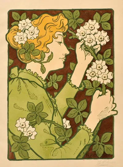 Салон дез Сент by Арсен Эрбиние, 1899 — digital art print download