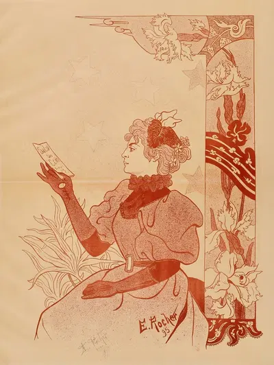 Салон дез Сент by Эдмон Роше, 1895 — digital art print download