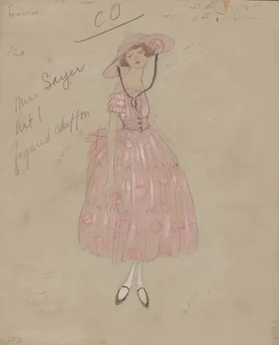 Мисс Сайер – Акт I – Фигурный шифон by Хелен Маргарита О'Кейн, 1920 - 1921 — digital art print download