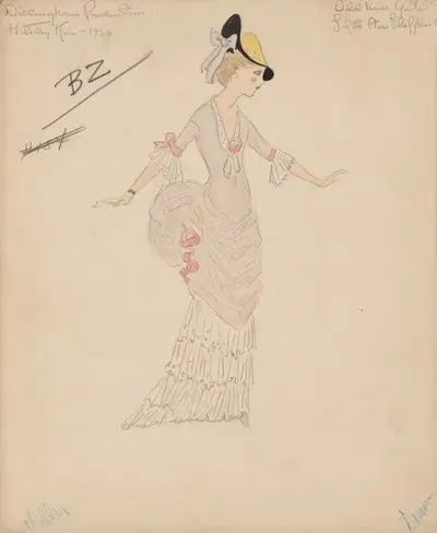 Старая Нью-Йоркская флаппер на Пятой авеню by Хелен Маргарита О'Кейн, 1920 - 1921 — digital art print download