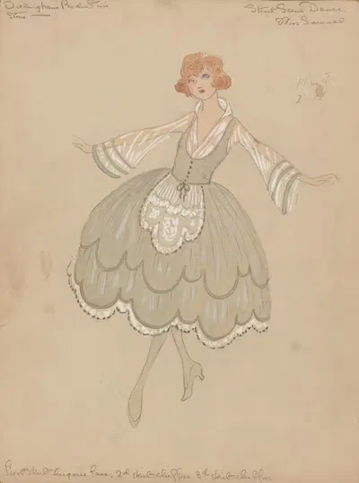 Уличная сцена Танец – мисс Сьюэлл by Хелен Маргарита О'Кейн, 1920 - 1921 — digital art print download