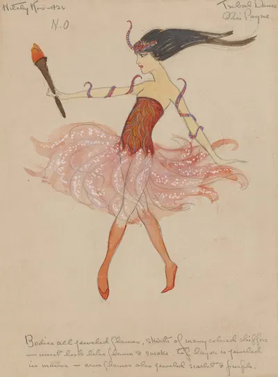 Tribal Dance-Miss Payne by Helen Marguerite O'Kane, 1920 - 1921 — digital art print download