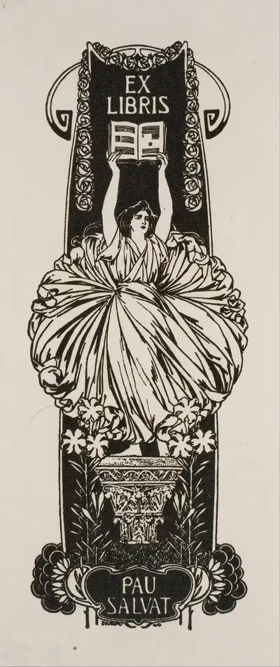 Экслибрис Пау Сальват by Хосе Триадо, 1902 — digital art print download