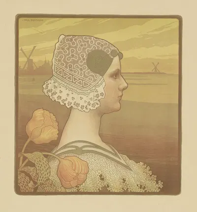 Портрет Виллемины, королевы Нидерландов by Поль Бертон, 1901 — digital art print download