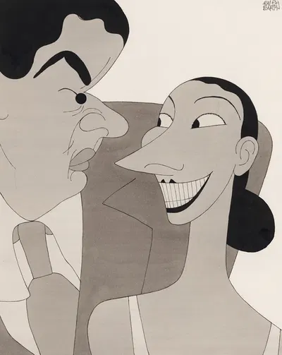 Альфред Лант и Линн Фонтен by Ральф Бартон, 1930 — digital art print download