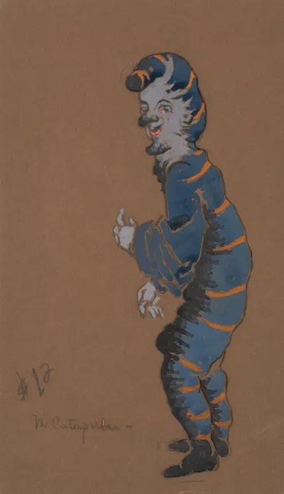Гусеница (дизайн костюма для Алисы в стране чудес, 1915) by Уильям Пенхэллоу Хендерсон, 1915 — digital art print download