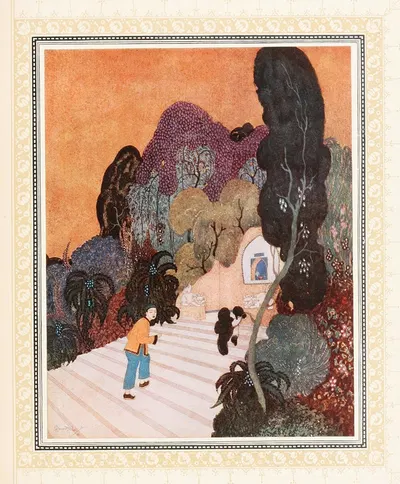 Аладдин находит волшебную лампу by Эдмунд Дюлак, 1914 — digital art print download