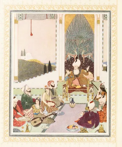 Синдбад-моряк развлекает Синдбада-земляка by Эдмунд Дюлак, 1914 — digital art print download