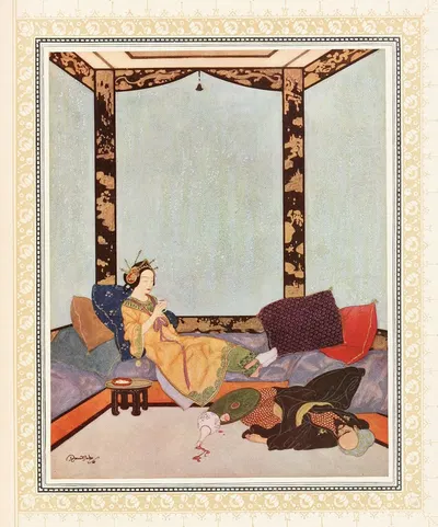 Леди Бедр-эль-Будур и злой маг by Эдмунд Дюлак, 1914 — digital art print download