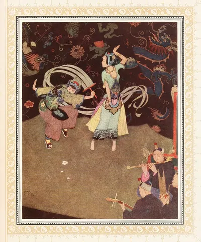 Свадебный танец Аладдина и леди Бедр-эль-Будур by Эдмунд Дюлак, 1914 — digital art print download