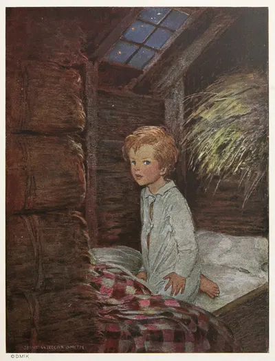Приложив ухо, он услышал голос совершенно отчетливо by Джесси Уилкокс Смит, 1919 — digital art print download