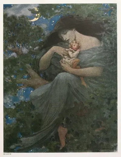 На вершине большого бука by Джесси Уилкокс Смит, 1919 — digital art print download