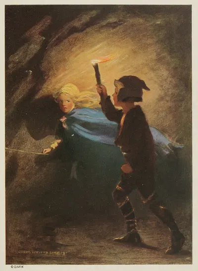 Кёрди пошел за ней, сверкая своим фонарем by Джесси Уилкокс Смит, 1920 — digital art print download