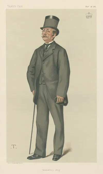 Politicians – Vanity Fair – 'hereditary whip'. Viscount Hawarden. November 26 1881 by Théobald Chartran, 1881 — digital art…