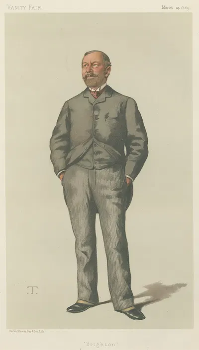 Politicians – Vanity Fair. 'Brighton'. Mr. William Thackerey Marriot. 24 March 1883 by Théobald Chartran, 1883 — digital…