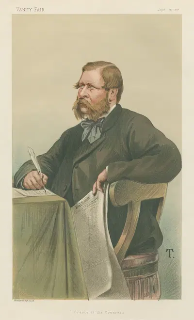 Politicians – Vanity Fair. 'France at the Congress'. Mr. William Henry Waddington.' 28 September 1878 by Théobald Chartran,…