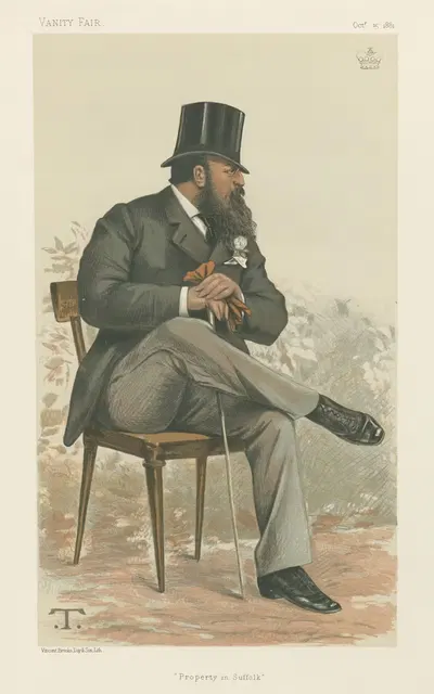 Politicians – Vanity Fair. 'Property in Suffolk'. Lord Rendlesham. 6 October 1881 by Théobald Chartran, 1881 — digital art…