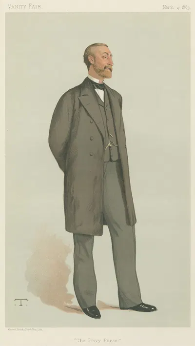 Politicians – Vanity Fair. 'The Privy Purse' The Rt. Hon. Gen. Sir Henry Ponsonby. 17 March 1883 by Théobald Chartran, 1883…