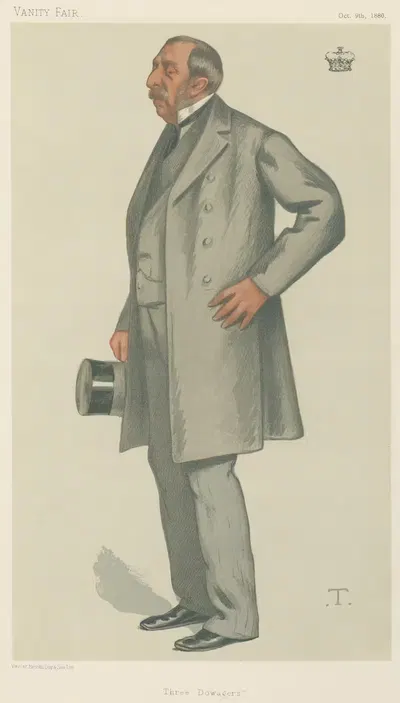 Vanity Fair Politicians; 'Three Dowagers', The Marquis of Ailesbury, October 9, 1880 by Théobald Chartran, 1880 — digital…