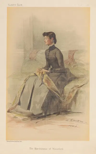 Vanity Fair; Ladies; 'The Marchioness of Waterford', September 1, 1883 by Théobald Chartran, 1883 — digital art print…