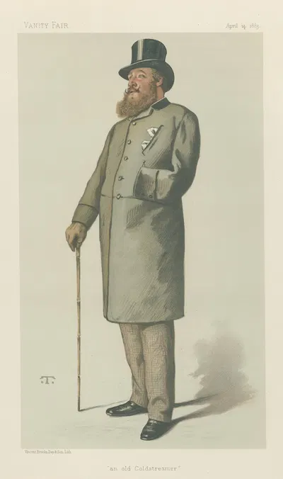Vanity Fair; Literary; 'An Old Coldstreamer', Lieutenant General Charles Baring, April 14, 1883 by Théobald Chartran, 1883…