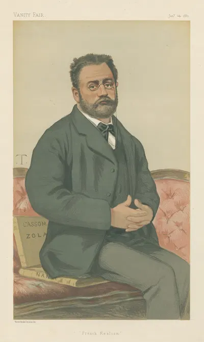 Vanity Fair; Literary; 'French Realism', Emile Zola, January 24, 1880 by Théobald Chartran, 1880 — digital art print download