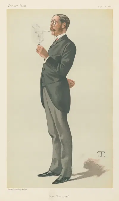 Vanity Fair; Politicians; 'The Vatican', Mr. George Errington, April 1, 1882 by Théobald Chartran, 1882 — digital art print…