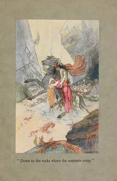К скалам, где ползают змеи. by Уорик Гобл, 1920 — digital art print download