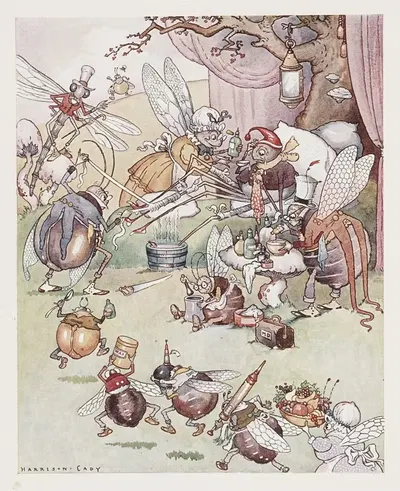 И они уложили его спать на мягкую постель из мха by Уолтер Харрисон Кэди, 1918 — digital art print download