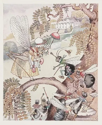 Они забирались по стволу дерева... by Уолтер Харрисон Кэди, 1918 — digital art print download
