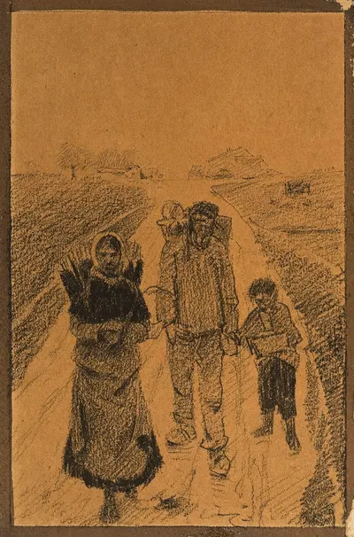 The Chalk Sellers; Morning by Леон Фредерик, 1883 — digital art print download