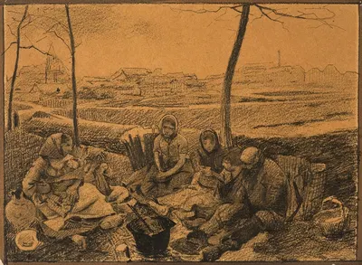 The Chalk Sellers; Noon by Леон Фредерик, 1883 — digital art print download
